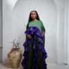 purple green African dress